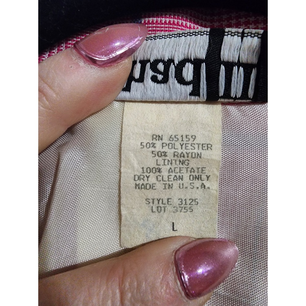Vintage Chad II Mens Pink Purple Plaid Blazer Jacket Made in USA Size L 3125 - Picture 3 of 9
